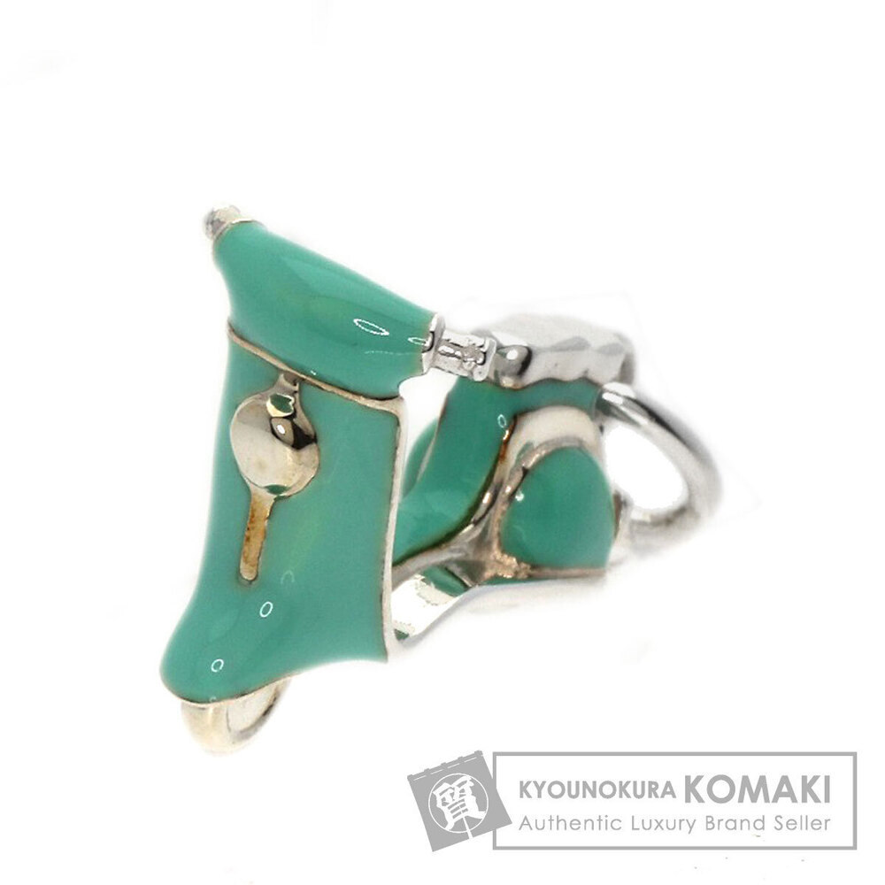 Tiffany Co Scooter Enamel Charm Pendant Silver - Picture 2 of 5